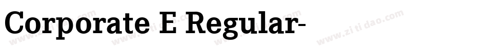 Corporate E Regular字体转换